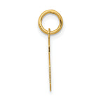 14K Gold Polished Number 6 Charm  Elegant Small Pendant