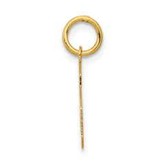 14K Gold Polished Number 6 Charm  Elegant Small Pendant