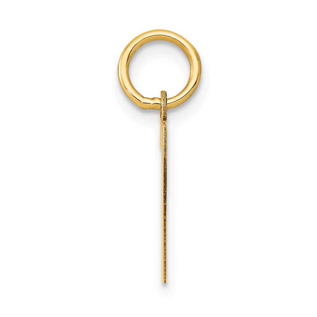 14K Gold Polished Number 7 Charm for Elegant Personalized Jewelry