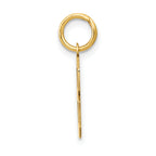 14K Gold Polished Number 8 Charm  Small, Laser-Cut, Elegant Finish