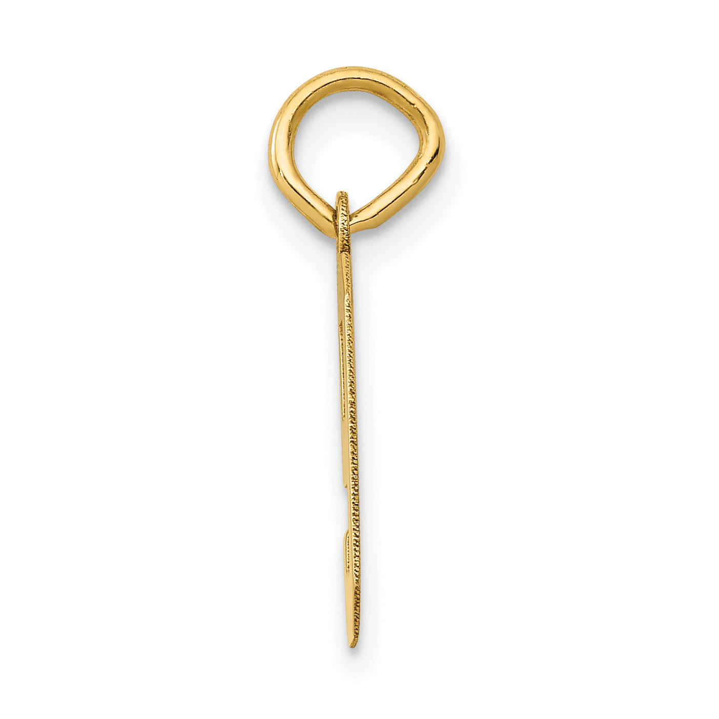 14K Gold Small Polished Number 9 Charm  Elegant Laser-Cut Design Secondary image