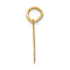 14K Gold Small Polished Number 9 Charm  Elegant Laser-Cut Design