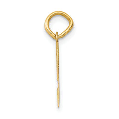 14K Gold Small Polished Number 9 Charm  Elegant Laser-Cut Design