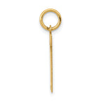 14K Gold Small Polished Number 11 Charm Laser Cut, Elegant Yellow