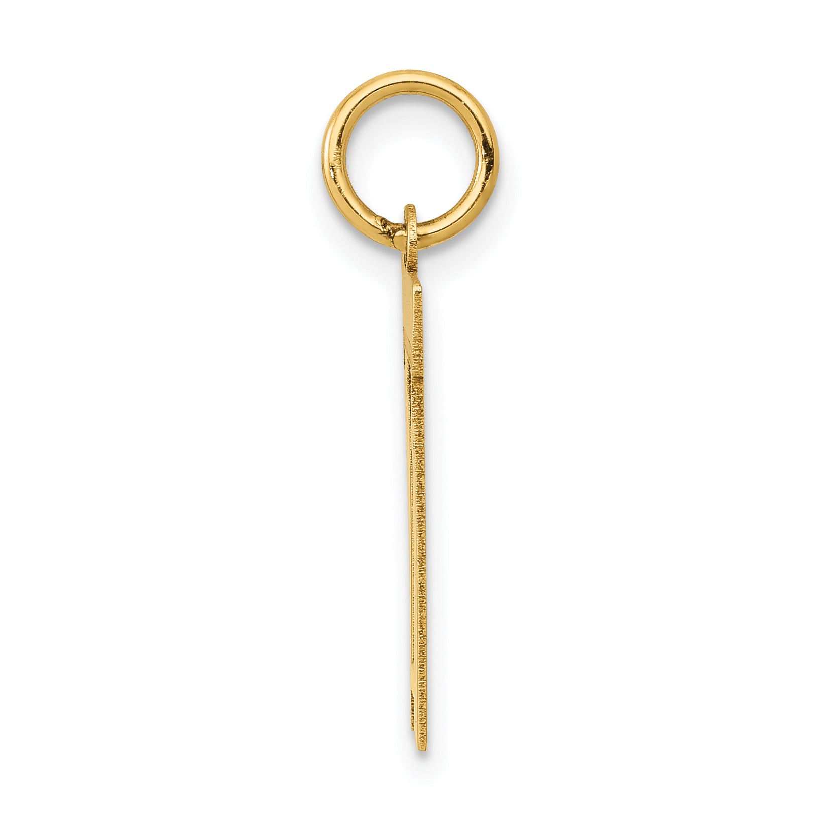 14K Gold Small Polished Number 11 Charm Laser Cut, Elegant Yellow