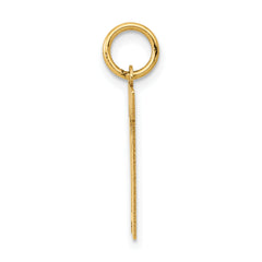 14K Gold Small Polished Number 11 Charm Laser Cut, Elegant Yellow