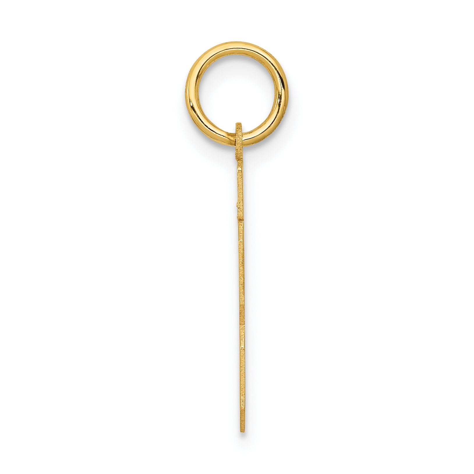 14K Gold Small Polished Number 13 Charm  Laser Cut Vintage-Inspired Design