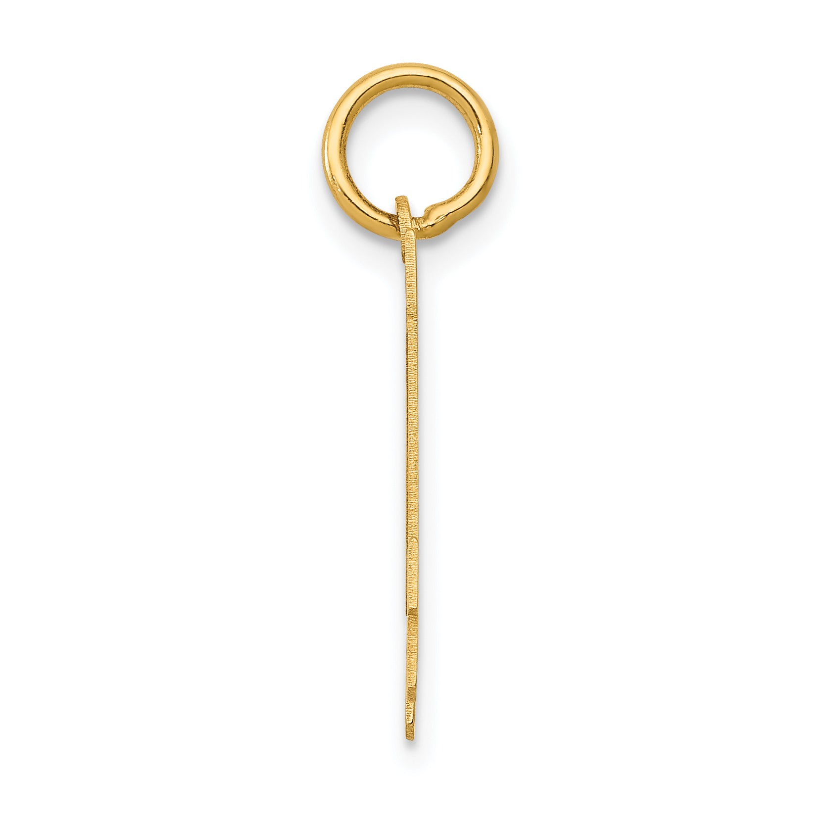 14K Gold Polished Number 14 Charm Laser-Cut Small Pendant Secondary image