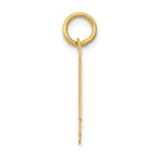 14K Gold Polished Number 14 Charm Laser-Cut Small Pendant