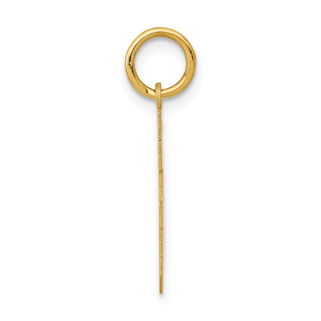14K Gold Small Polished Number 15 Charm  Laser Cut and Elegant