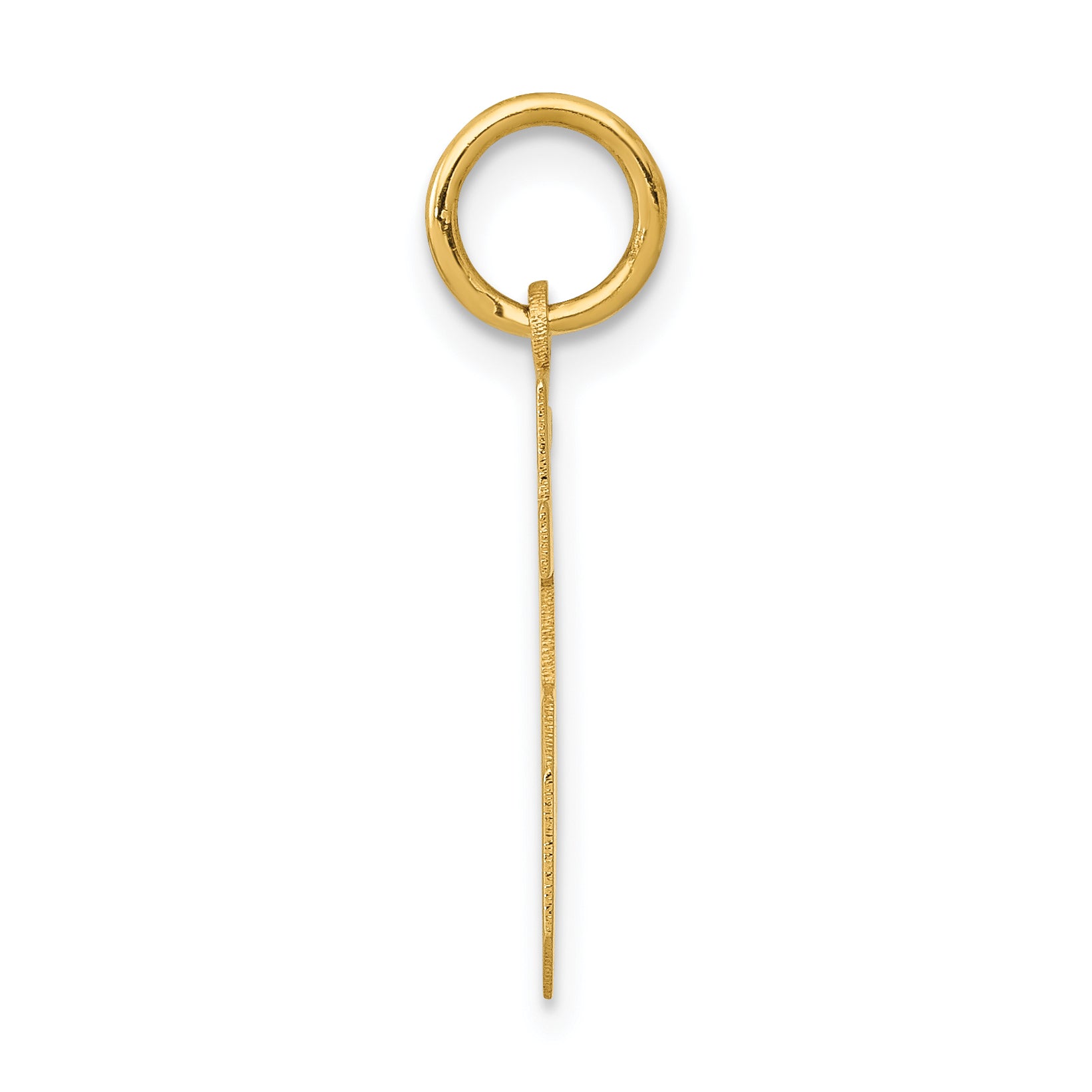 14K Gold Small Polished Number 15 Charm  Laser Cut and Elegant