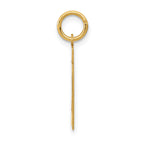14K Gold Small Polished Number 21 Charm Elegant Laser-Cut Design