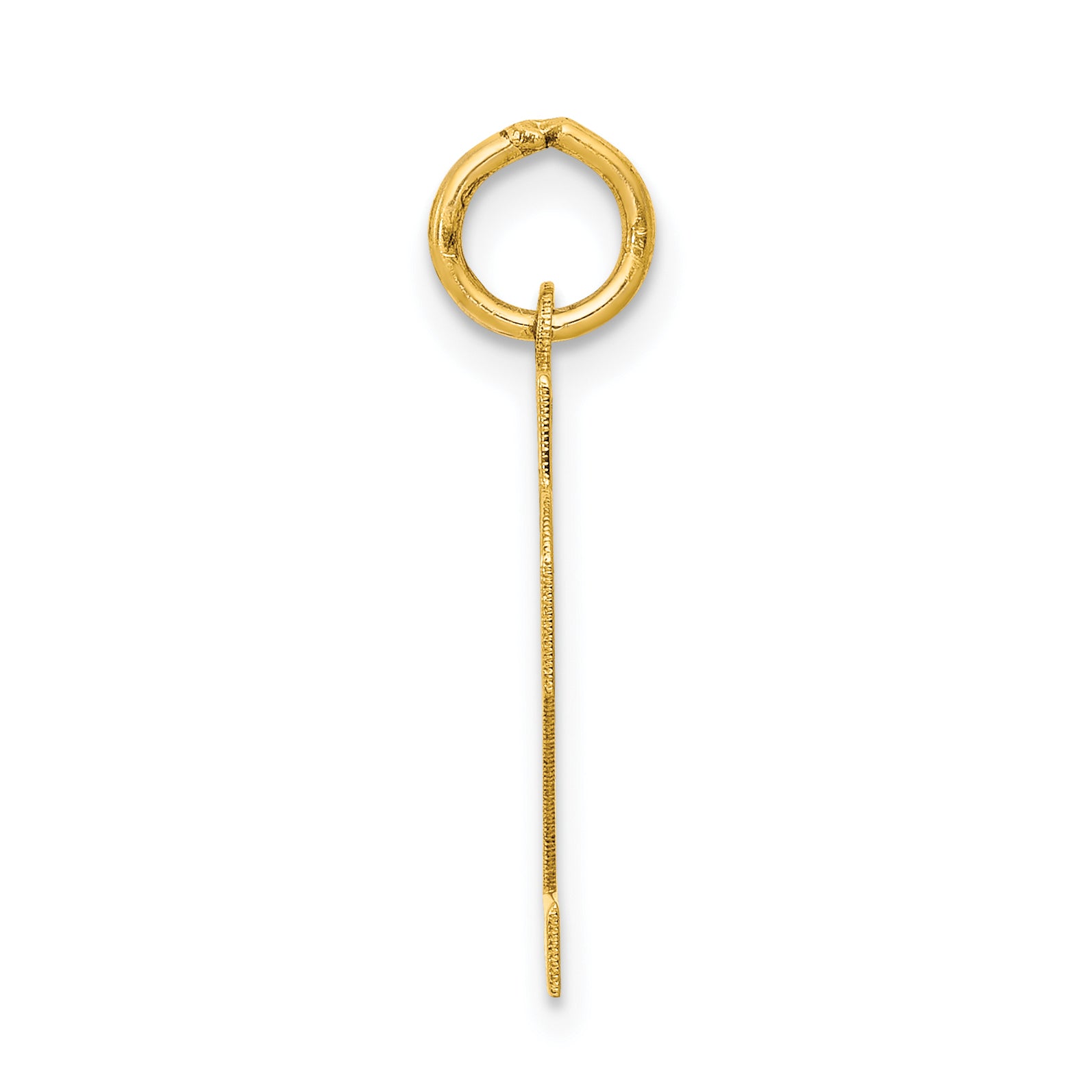 14K Gold Small Polished Number 22 Charm with Laser-Cut Detail Secondary image