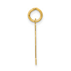 14K Gold Small Polished Number 22 Charm with Laser-Cut Detail