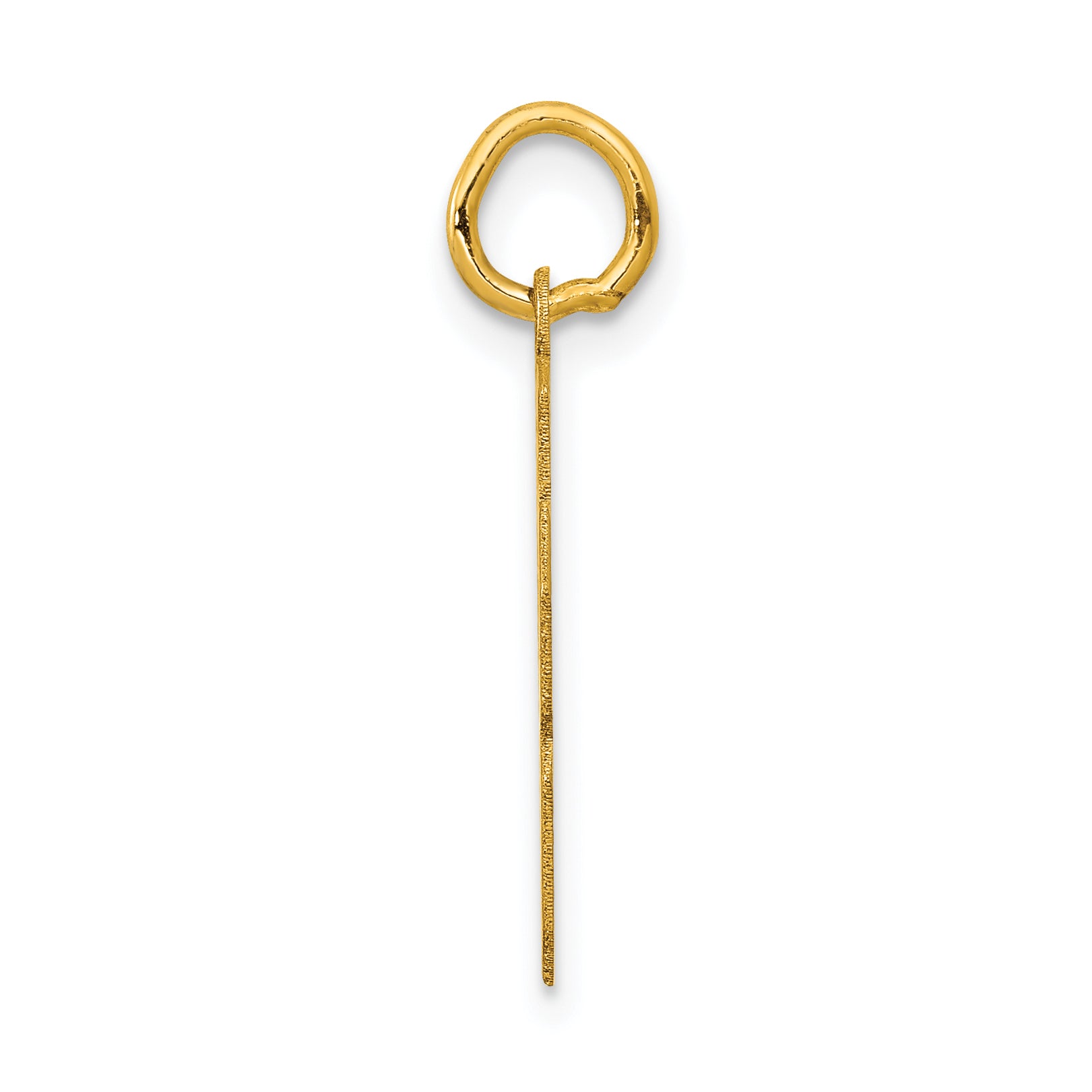 14K Gold Polished Number 28 Charm with Laser Cut Design Secondary image
