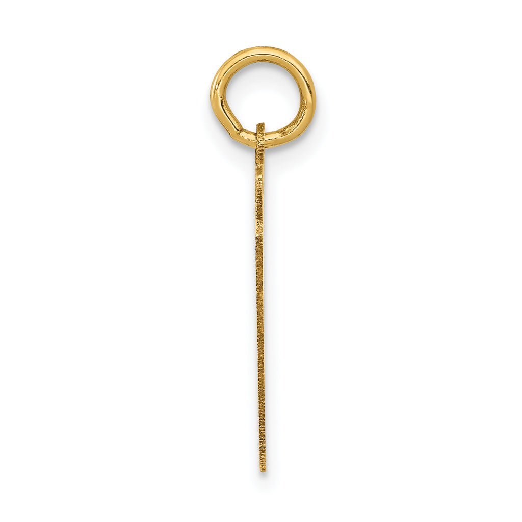 14K Gold Small Polished Number 31 Charm Laser Cut Elegant