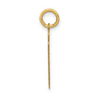 14K Gold Small Polished Number 31 Charm Laser Cut Elegant