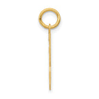 14K Gold Polished Number 33 Charm, Small Laser Cut