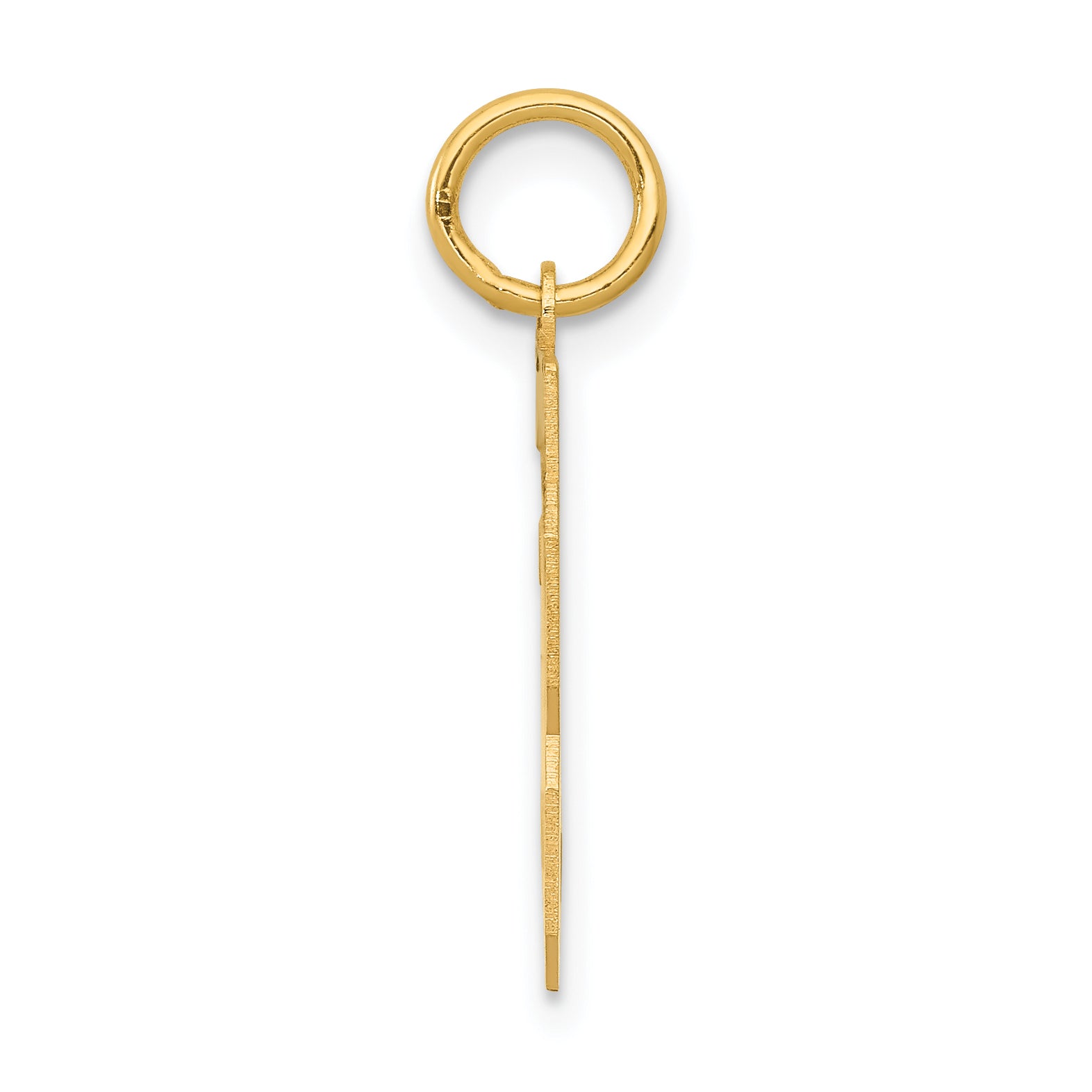 14K Gold Polished Number 33 Charm, Small Laser Cut