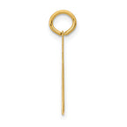 14K Gold Polished Number 39 Charm Laser Cut Small