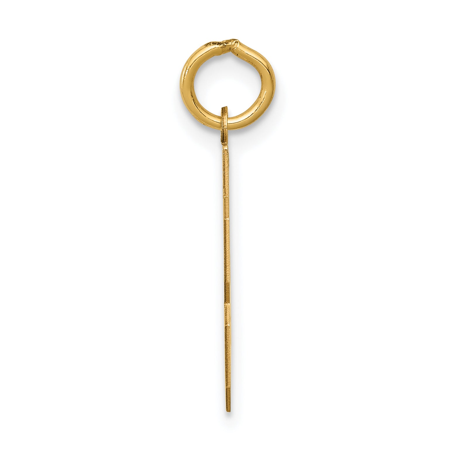 14K Gold Small Polished Number 43 Charm Laser Cut Yellow Gold Theme Secondary image