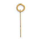 14K Gold Small Polished Number 43 Charm Laser Cut Yellow Gold Theme