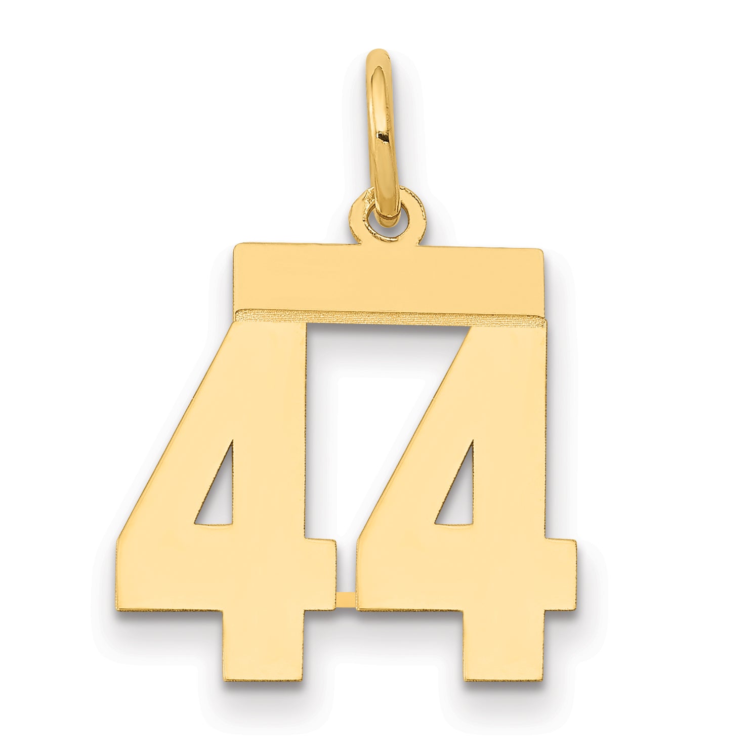 14k Small Polished Number 44 Charm
