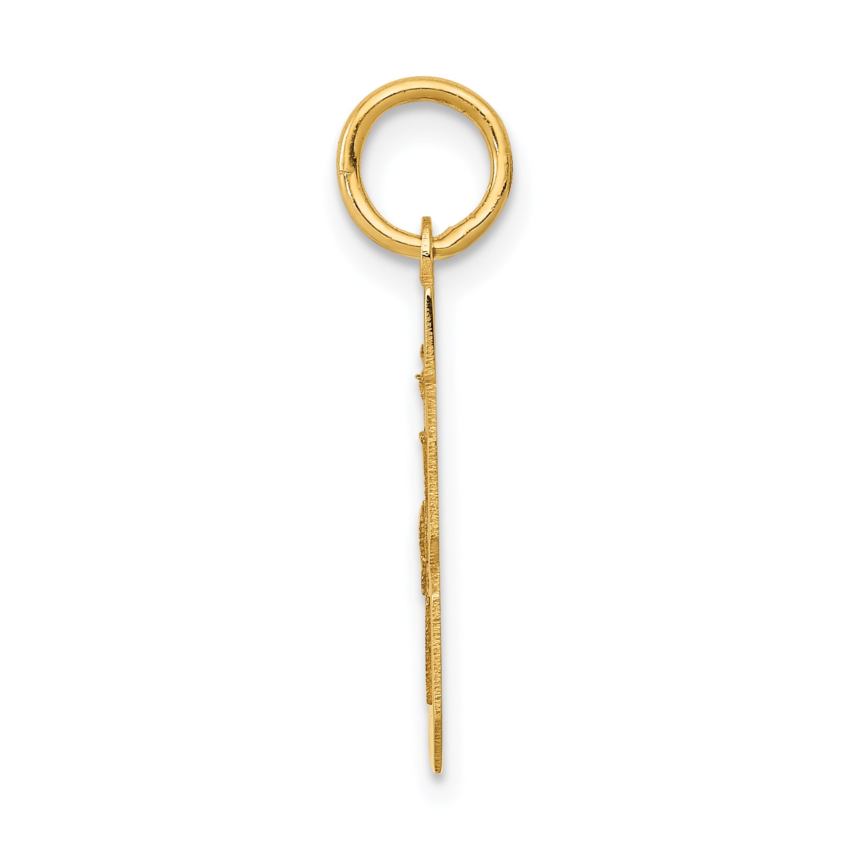 14K Gold Polished Number 48 Charm Laser Cut Small Secondary image