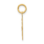 14K Gold Polished Number 48 Charm Laser Cut Small