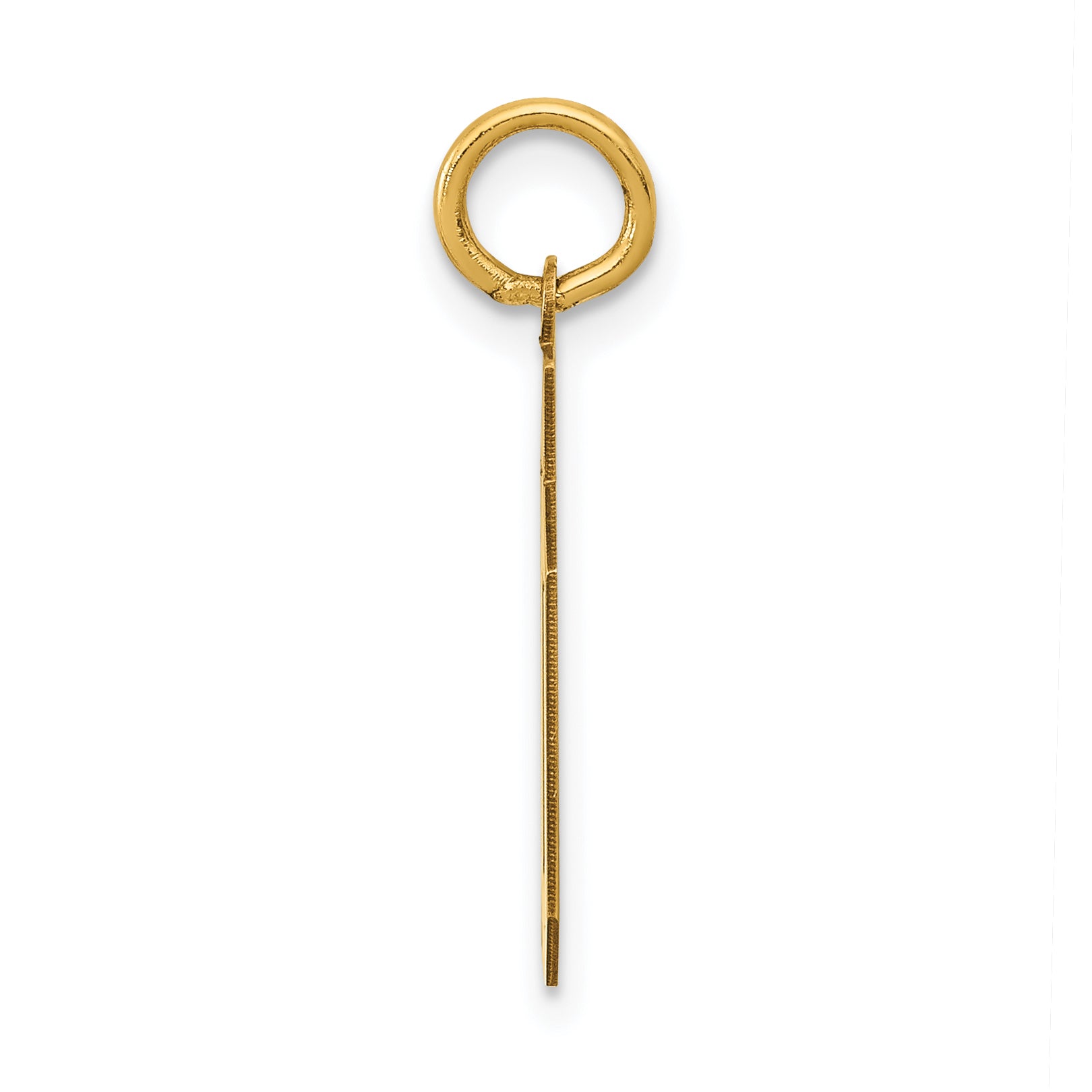 14K Gold Small Polished Number 50 Charm  Laser Cut, Elegant Yellow Gold Design Secondary image