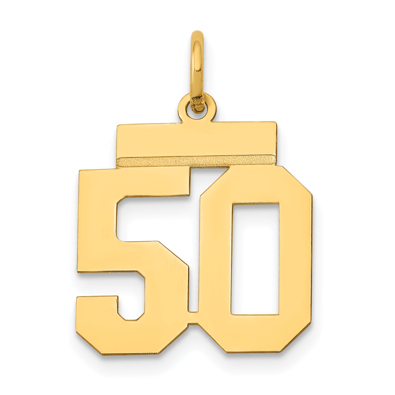 14k Small Polished Number 50 Charm Main image