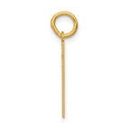 14K Gold Polished Number 51 Charm, Small Laser-Cut Yellow Gold