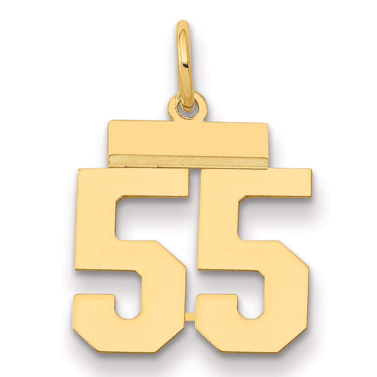 14k Small Polished Number 55 Charm Main image