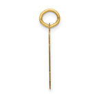 14K Gold Polished Number 74 Charm Laser Cut Small Elegant Design