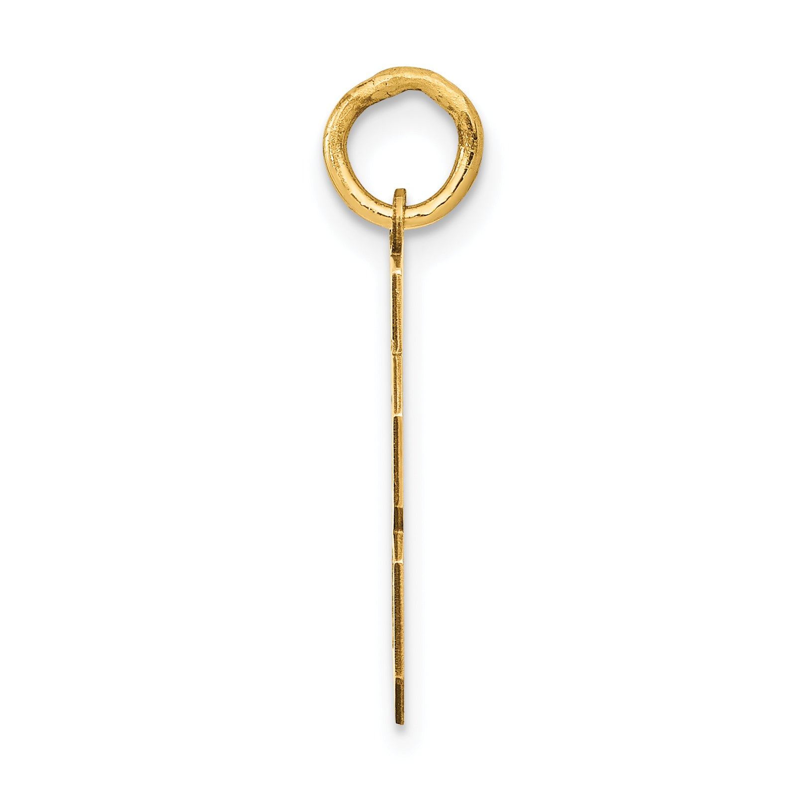 14K Gold Polished Number 78 Charm Laser-Cut Small Pendant