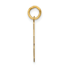14K Gold Polished Number 78 Charm Laser-Cut Small Pendant