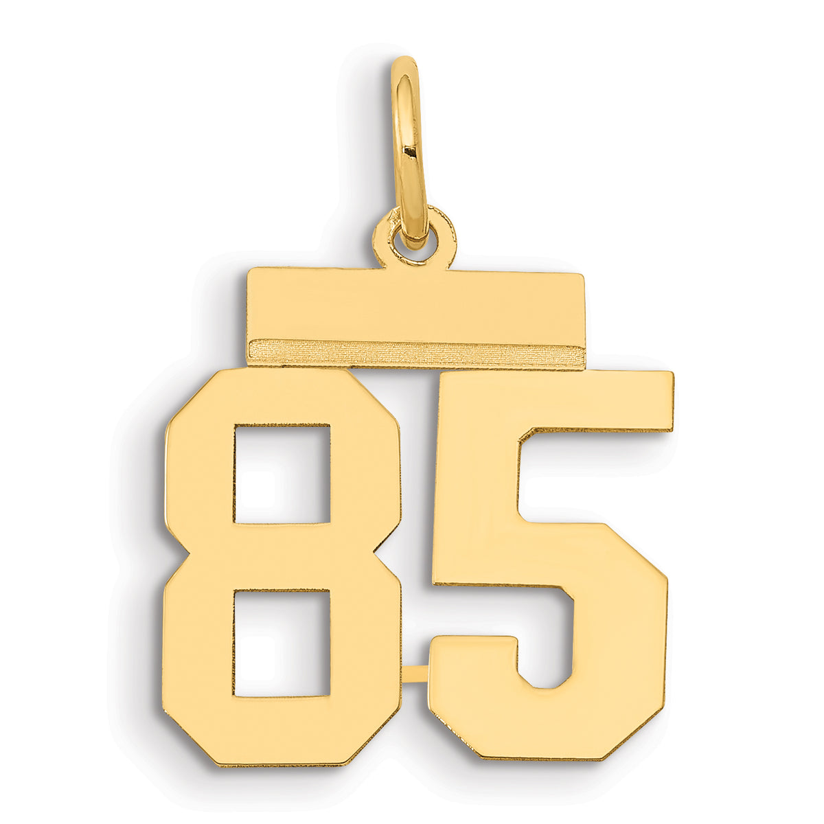 14k Small Polished Number 85 Charm
