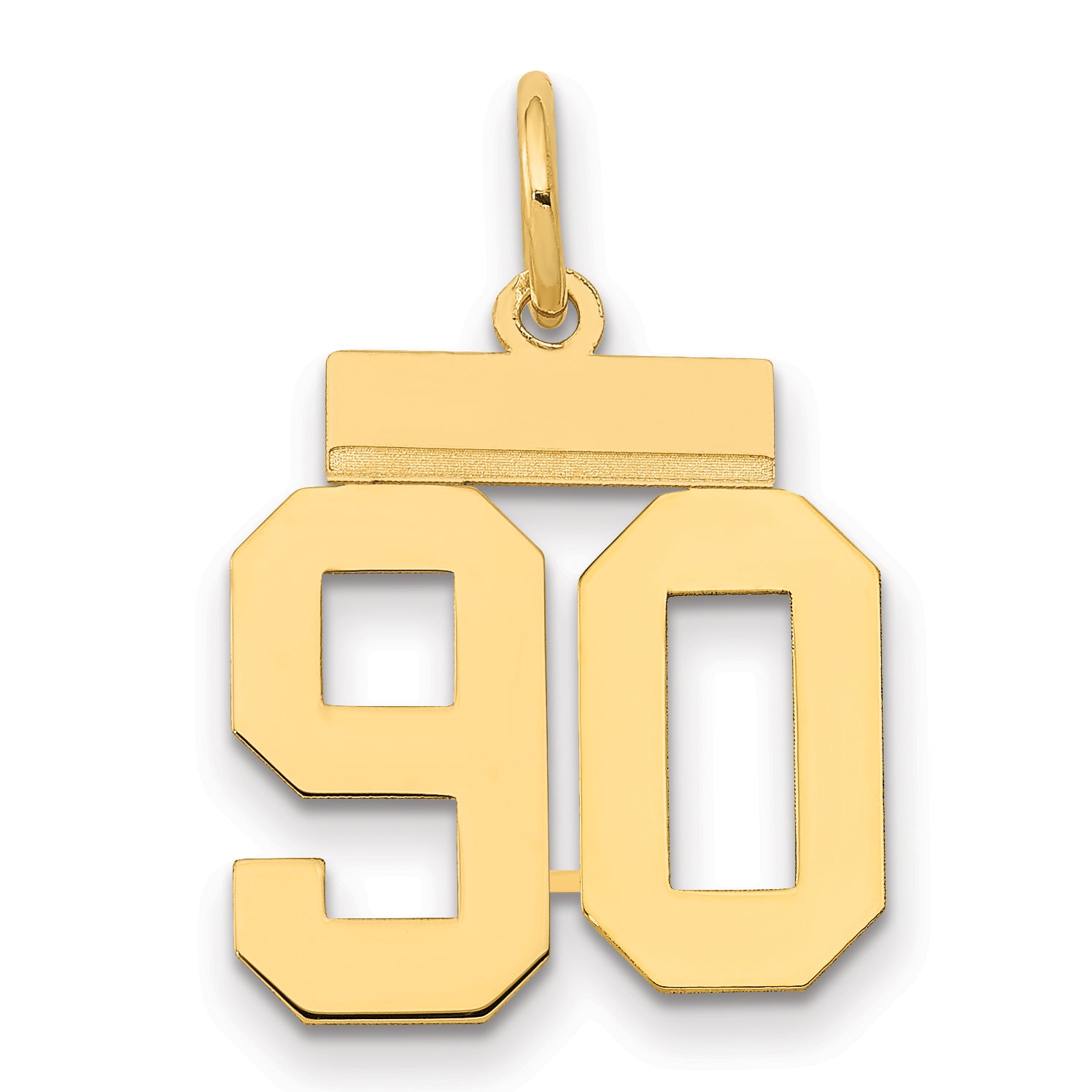 14k Small Polished Number 90 Charm Main image