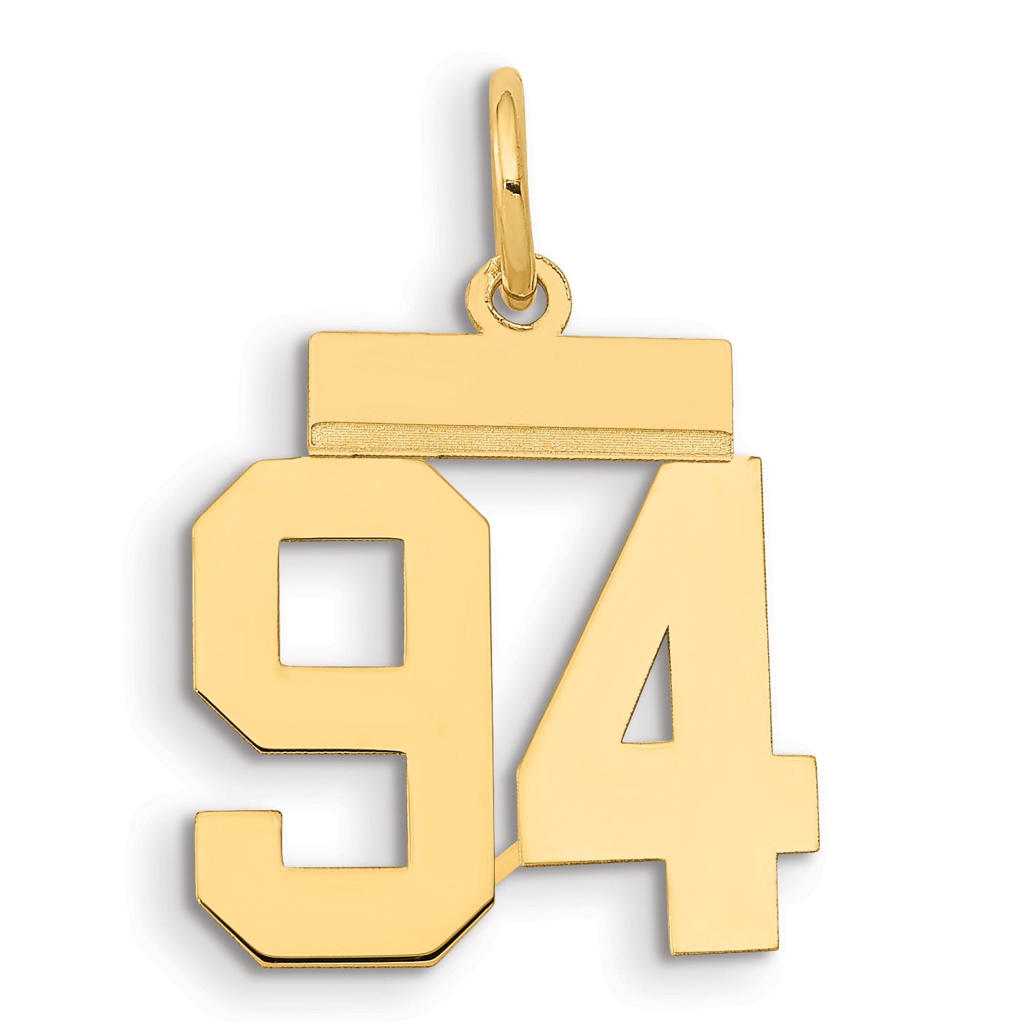 14k Small Polished Number 94 Charm