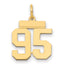 14k Small Polished Number 95 Charm