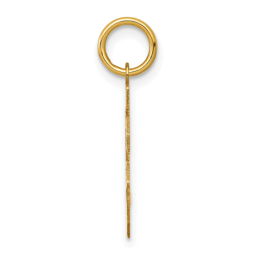 14K Gold Small Polished Number 96 Charm Laser Cut Elegant Design