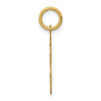 14K Gold Small Polished Number 96 Charm Laser Cut Elegant Design