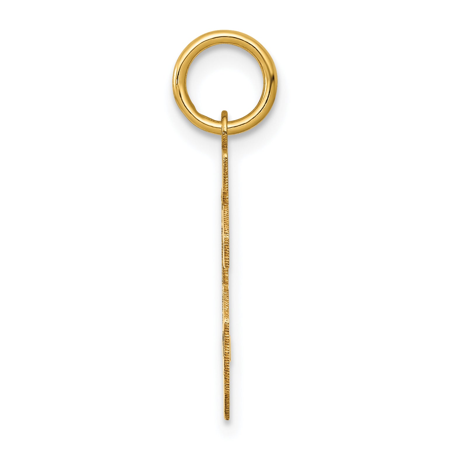 14K Gold Small Polished Number 96 Charm Laser Cut Elegant Design