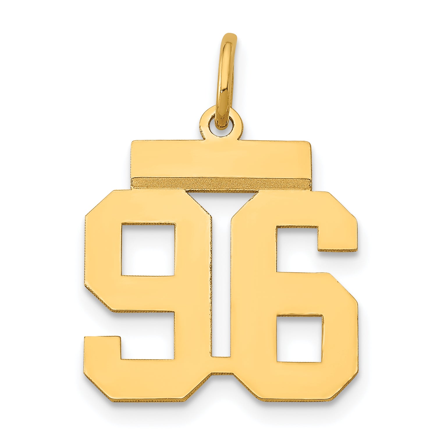 14k Small Polished Number 96 Charm Main image