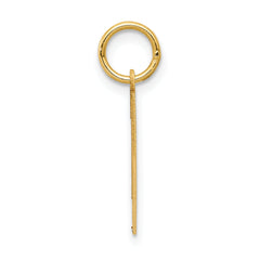 14K Gold Medium Satin Number 1 Charm with Brushed Finish Elegant & Sleek