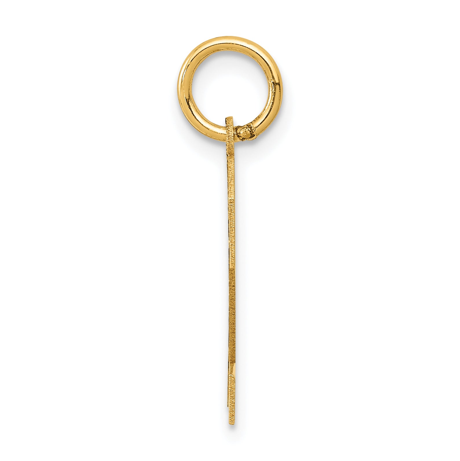 14k Medium Satin Number 2 Charm Secondary image