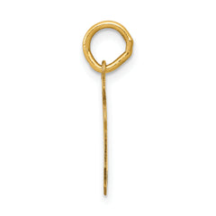 14K Gold Satin Number 5 Charm in Brushed Finish Laser-Cut Medium Size