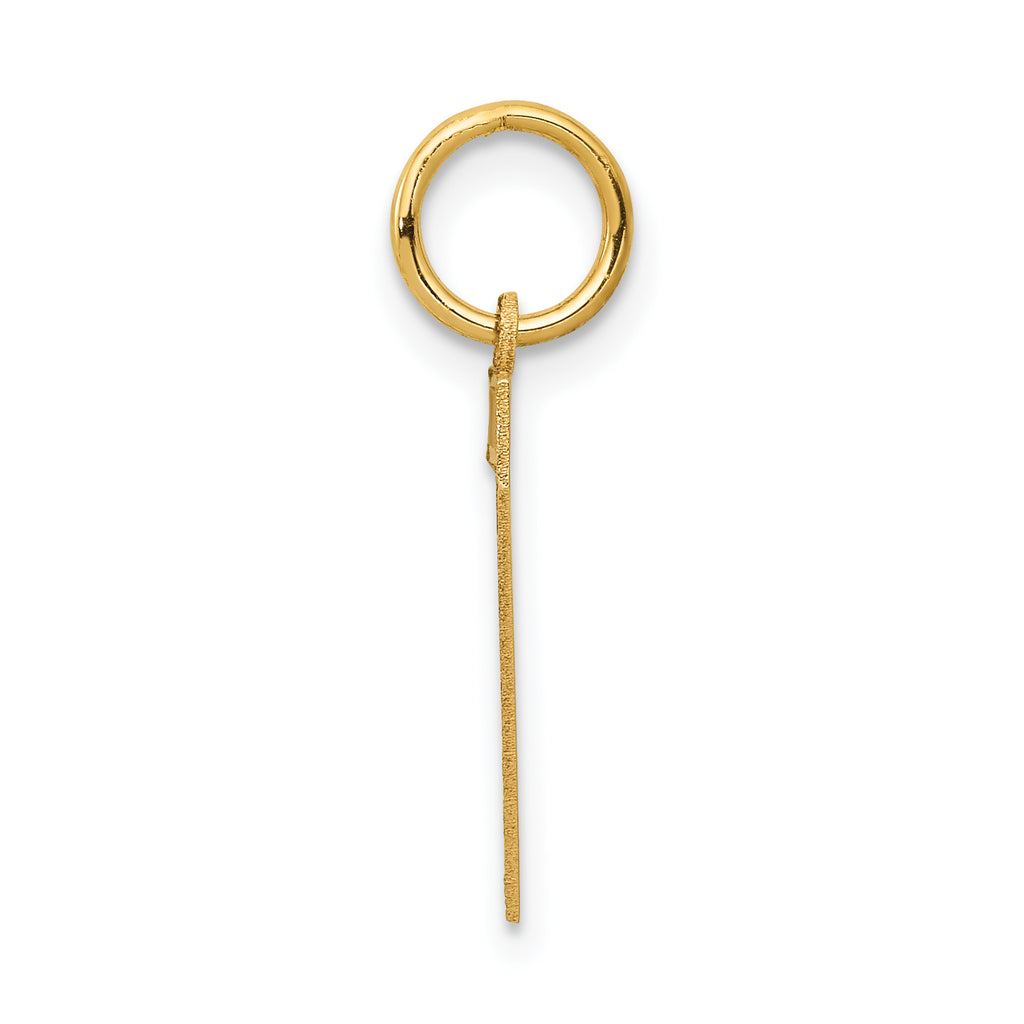 14k Medium Satin Number 7 Charm