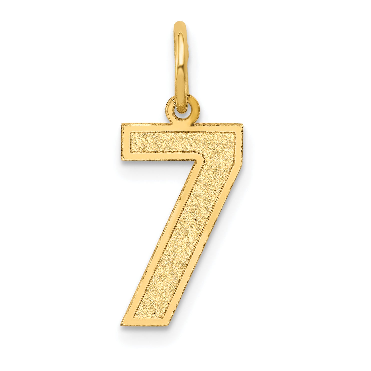 14k Medium Satin Number 7 Charm Main image