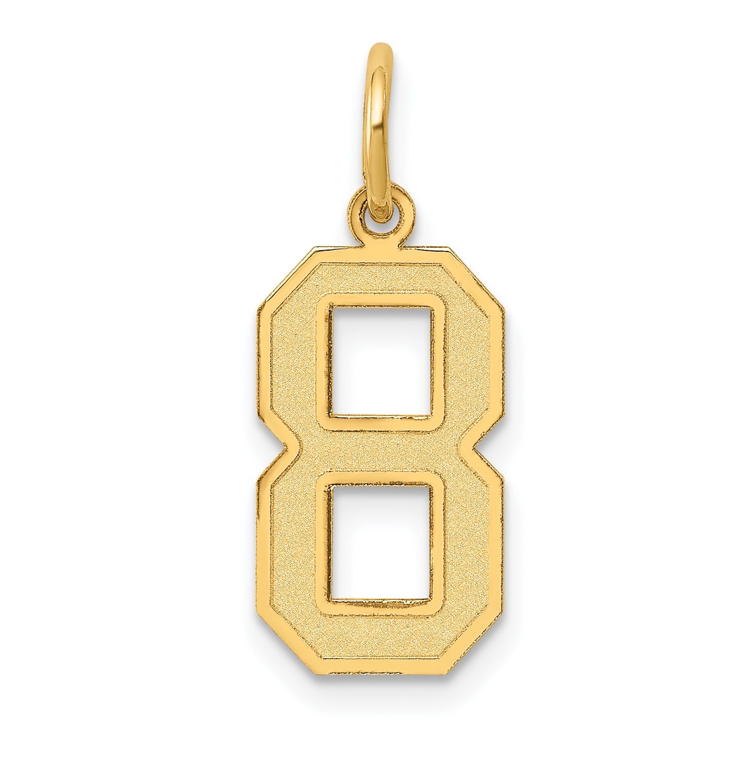 14k Medium Satin Number 8 Charm Main image